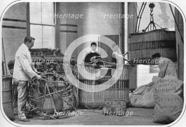 A corner of a hot air balloon factory, London, c1903 (1903). Artist: Unknown.