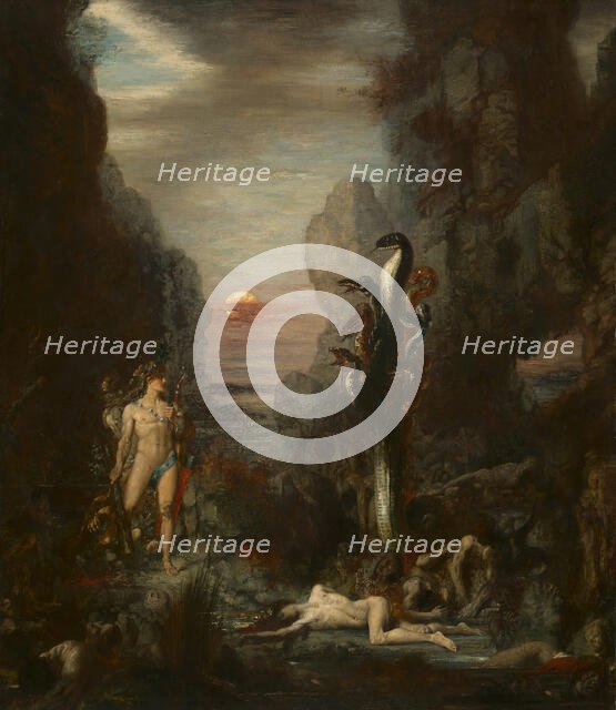 Hercules and the Lernaean Hydra, 1875/76. Creator: Gustave Moreau.