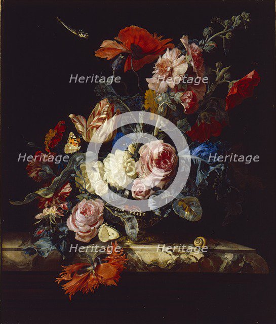 A Vase of Flowers, 1663. Artist: Willem van Aelst.