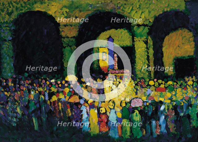 The Ludwigskirche in Munich, 1908. Artist: Kandinsky, Wassily Vasilyevich (1866-1944)