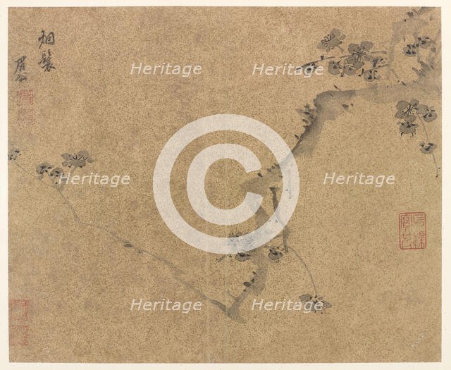 A Plum Branch, Ming dynasty, ca.1580-1639. Creator: Chen Jiru.