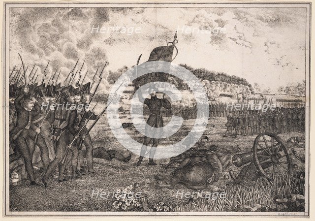 Polish-Russian war scene, 1831, 1831. Artist: Anonymous  