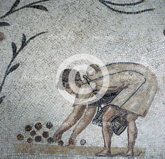 Detail of a Roman mosaic showing fruit-gathering, 2nd century. Artist: Unknown