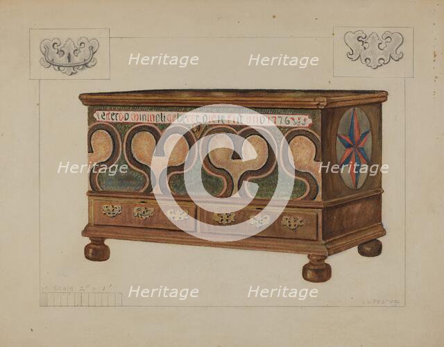Pa. German Chest, c. 1936. Creator: Edgar L. Pearce.