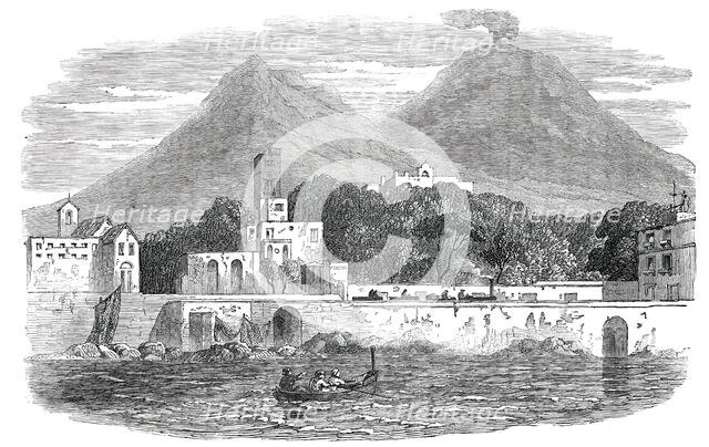 Portici - the Recent Residence of the Pope, sketched from the Sea, 1850. Creator: Unknown.