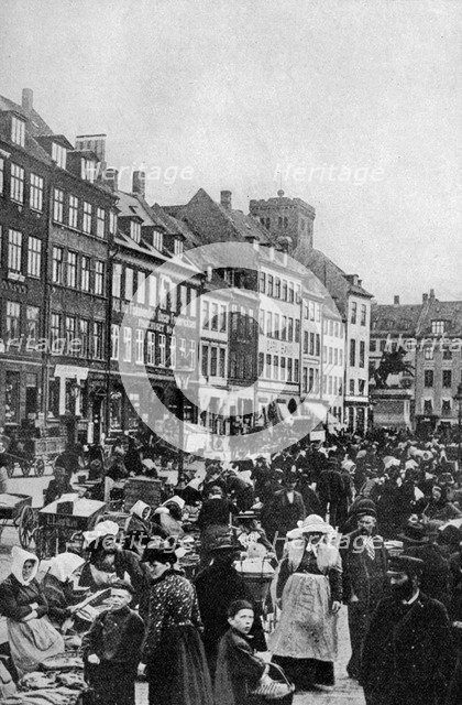 Fish market, Copenhagen, c1922. Artist: Unknown