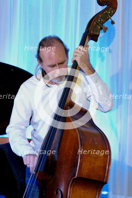 Drew Gress, Watermill Jazz Club, Dorking, Surrey, February 7, 2017. Artist: Brian O'Connor.