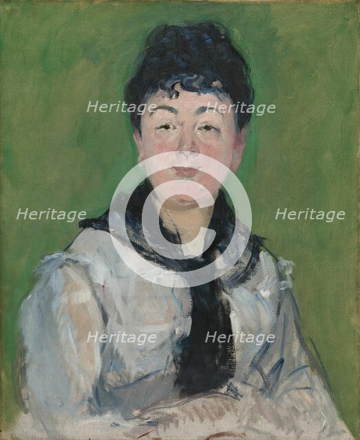 Portrait of a Woman with a Black Fichu, c. 1878. Creator: Edouard Manet.