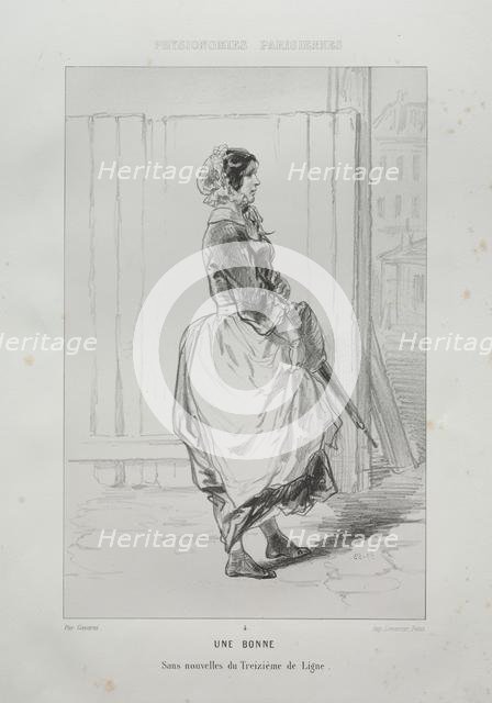 Une Bonne. Creator: Paul Gavarni (French, 1804-1866).
