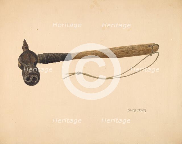 Log Marker, 1939. Creator: Frank Volem.