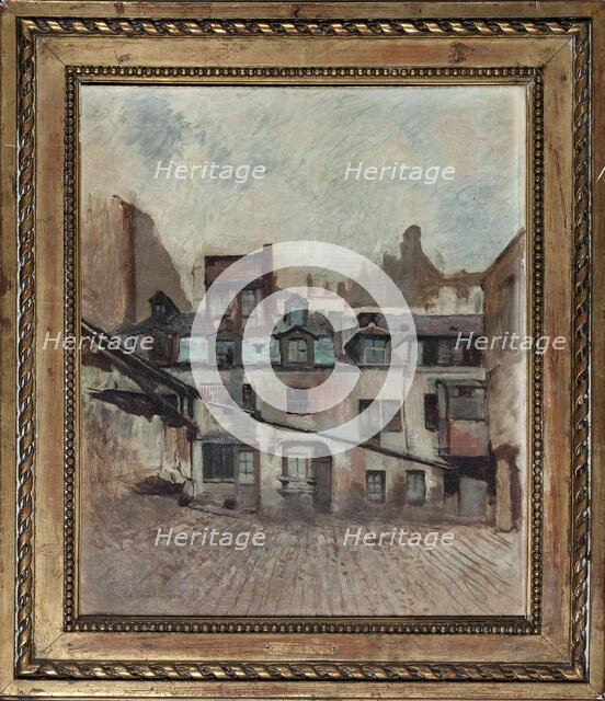 Courtyard of the Cheval-Blanc inn, 1896. Creator: Ladislas Loery.