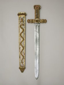 Costume Sword with Scabbard in the Classical Style, French, Paris, ca. 1788-90. Creator: Unknown.