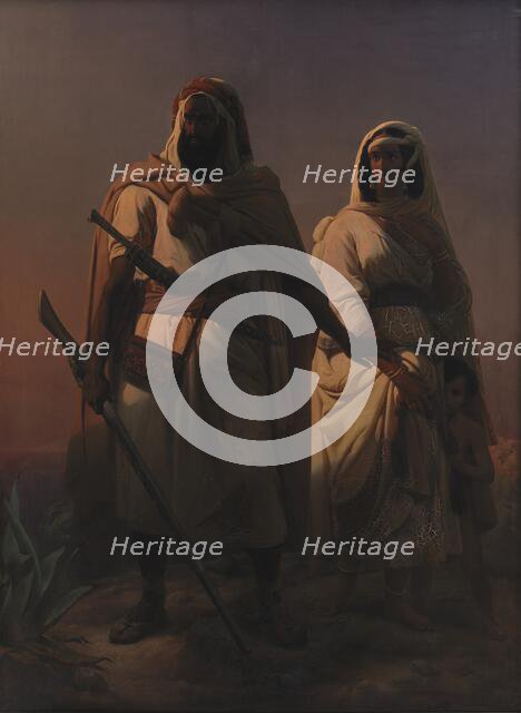 An Arab Family in the Desert, 1847. Creator: Niels Simonsen.