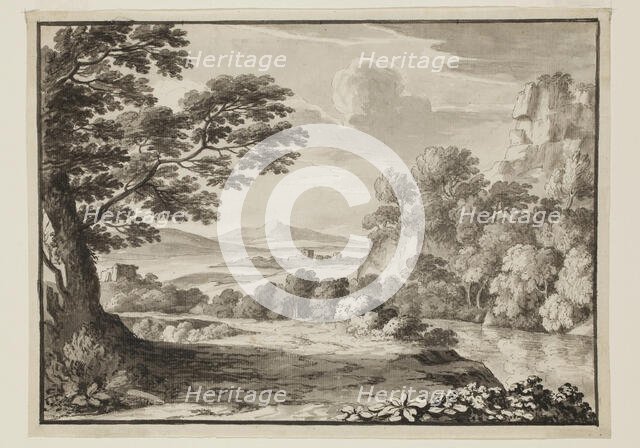 Landscape after Claude, c1800s. Creator: Luigi Gasparini.