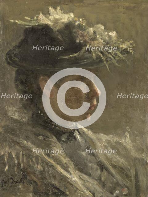 Study of Sijtje van Bemmel (1880-1963), 1896. Creator: Jozef Israels.