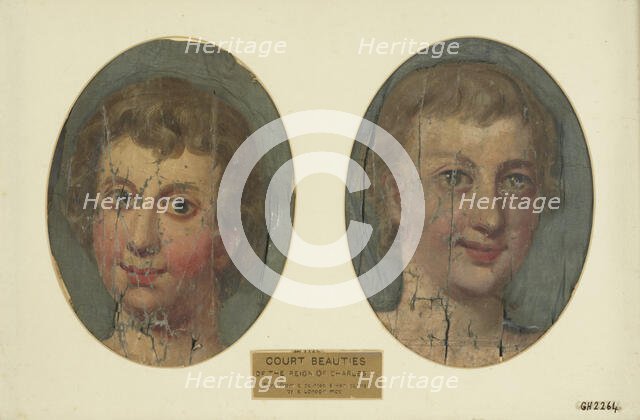 Portraits on silk, c.1680. Creator: Unknown.