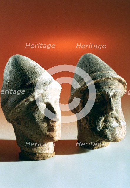 Heads of dignitaries, Kerkouane, Tunisia, 3rd century BC. Artist: Unknown