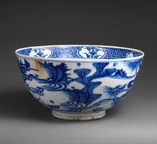 Imitation Blue-and-white Bowl, Iran, 17th century. Creator: Unknown.