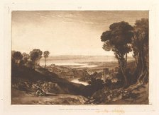 Junction of Severn and Wye (Liber Studiorum, part VI, plate 28), June 1811. Creator: JMW Turner.