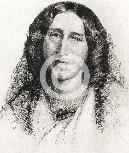 George Eliot, pen name of Mary Ann Evans (1819-1880), English novelist, poet and critic. Artist: Unknown