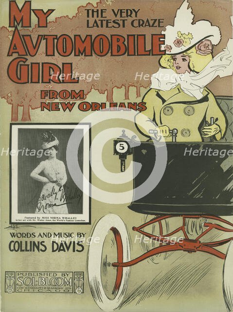 'My automobile girl from New Orleans', 1900. Creator: Unknown.