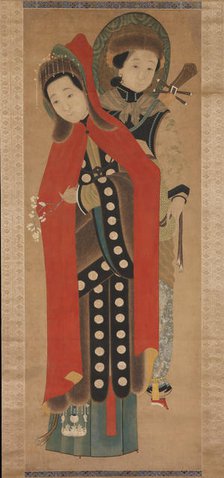 Lady and Attendant, 19th century. Creator: Unknown.