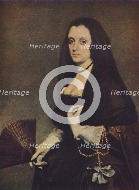 'A Lady with a Fan', c1640, (c1950). Creator: Diego Velasquez.