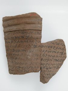 Ostrakon with a Letter, Coptic, 600. Creator: Unknown.