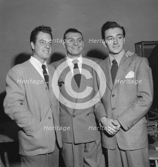Portrait of Frankie Laine and Vic Damone, New York, N.Y., 1946. Creator: William Paul Gottlieb.