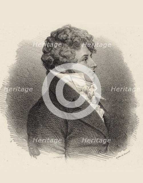 Portrait of pianist and composer Daniel Steibelt (1765-1823) , 1834. Creator: Benard, Jean François (active 1830-1850).