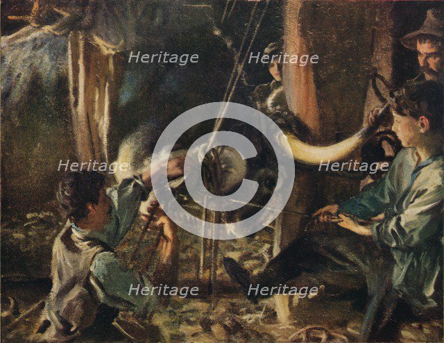 'Shoeing the Ox', c1910. Artist: John Singer Sargent.