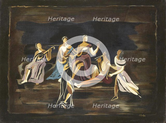 Musicians, 1935-1938. Creator: Exter, Alexandra Alexandrovna (1882-1949).