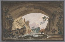 View of a vault over a river, 1700-1799. Creator: Marie-Jeanne Ozanne.