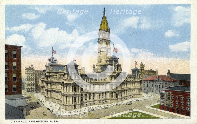 City Hall, Philadelphia, Pennsylvania, USA, 1914. Artist: Unknown