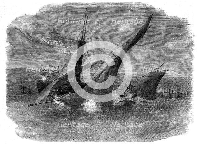 The Running Down of Lord Alfred Paget's Yacht "Alma" off Dover, 1856.  Creator: Unknown.