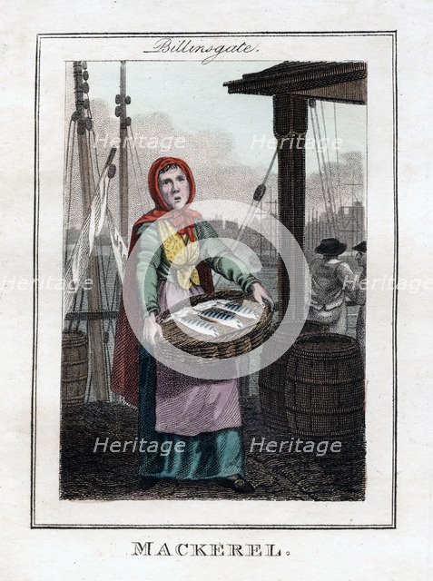 'Mackerel', Billingsgate, London, 1805. Artist: Unknown