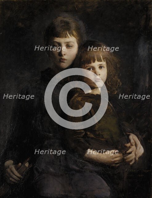 Brother and Sister (Mary and Gerald Thayer), 1889. Creator: Abbott Handerson Thayer.