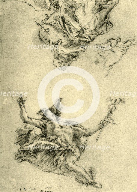 'Mercury and Painting', 1752-1753, (1928). Artist: Giovanni Battista Tiepolo.