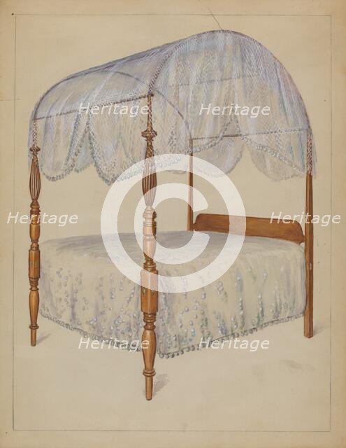 Bed, 1935/1942. Creator: Bernard Gussow.