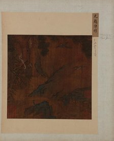 Landscape: a mountain brook, a pine, bamboo and blue-jays, Ming dynasty, 1368-1644. Creator: Unknown.