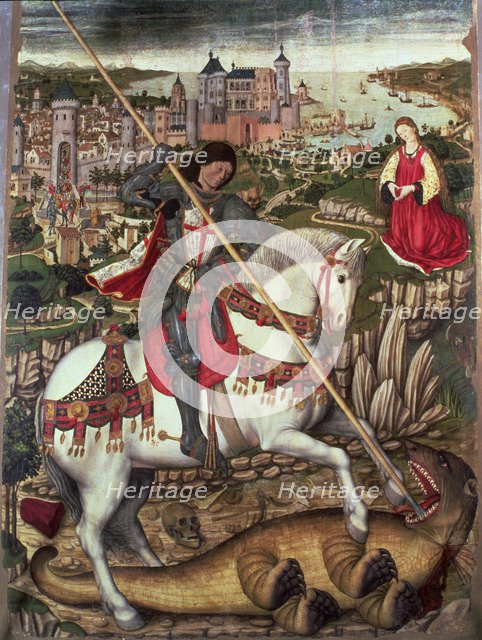  'Saint George', altarpiece by Pere Nisart.