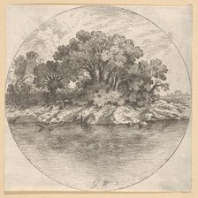 Landscape with Trees by the Water.n.d. Creator: Goffredo Wals.