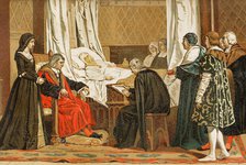 Queen Isabella the Catholic dictating her will, 1504, (1890). Creator: Unknown.