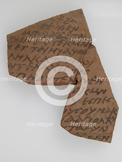 Ostrakon, Coptic, 7th century. Creator: Unknown.