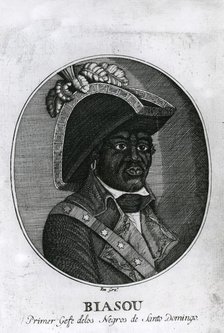 Georges Biassou, early leader of the 1791 slave rising that began the Haitian Revolution, 1806. Artist: Rea