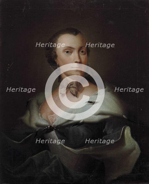 Elisabeth Björman, wife of Samuel Wacklin, vicar of Laihia, 1755. Creator: Isak Wacklin.