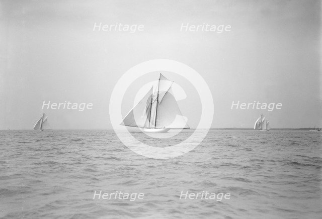 Start of Cowes to Weymouth Race, August 1911. Creator: Kirk & Sons of Cowes.