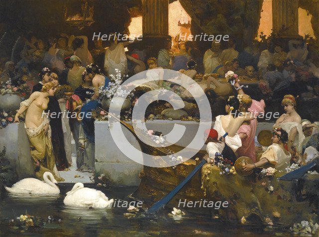 Roman Orgy. Artist: Kotarbinsky, Vasilii (Wilhelm) Alexandrovich (1849-1921)