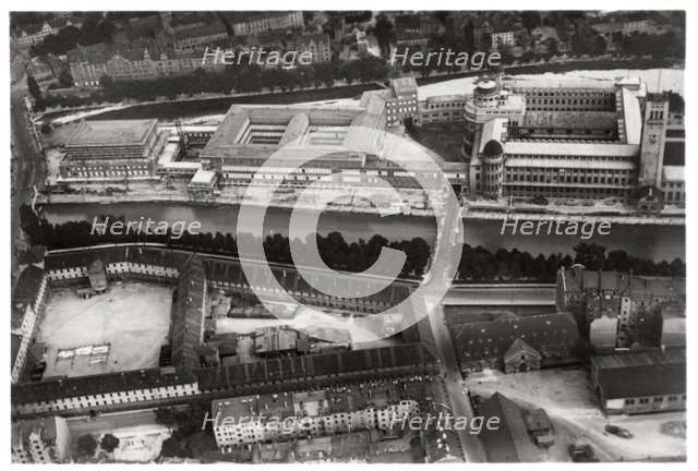 Aerial view of the Deutsches Museum, Munich, Germany, from a Zeppelin, c1931 (1933). Artist: Unknown