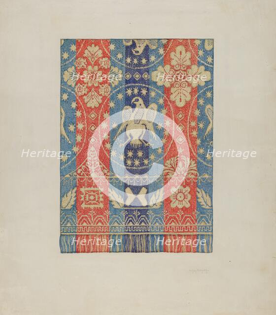 Woven Coverlet, c. 1937. Creator: Helen Bronson.